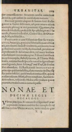 Nonae Et Decimae Leges Decalogi.