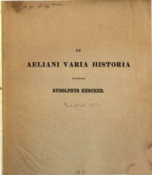 De Aeliani Varia Historia