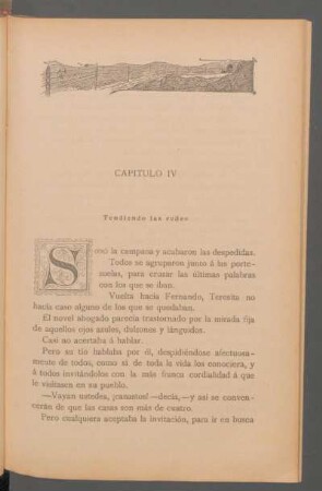 Capítulo IV - Tendiendo las redes