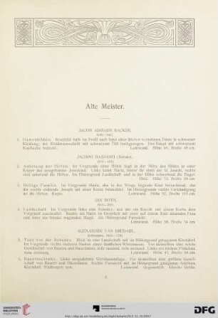 Alte Meister (Nr. 1-59)