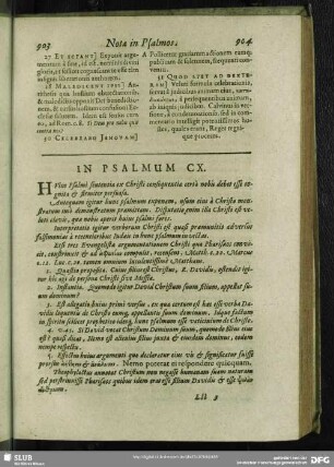 In Psalmum CX.[i.e. CIX.] Psalmus CX.[i.e. CIX.]
