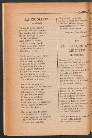 La criollita : (Estilo)