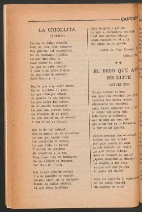 La criollita : (Estilo)