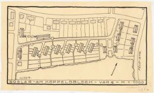 Teilbebauungsplan der Stadterweiterung Goslar Am Köppelsbleek: Variante 1: Lageplan 1:1000