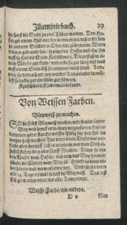 Von Weissen Farben.