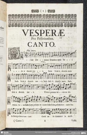 Vesperae pro Festivitatibus