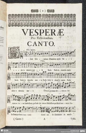 Vesperae pro Festivitatibus