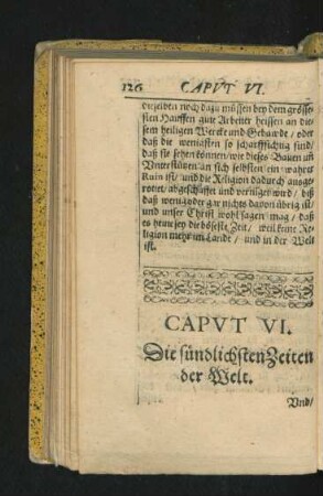 Caput VI. Die sündlichsten Zeiten der Welt.