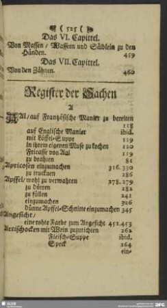 Register der Sachen