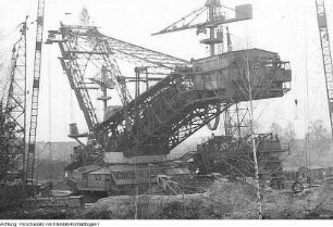 Lauchhammer. Braunkohletagebau. Bagger - Reparaturarbeiten, 1957/59