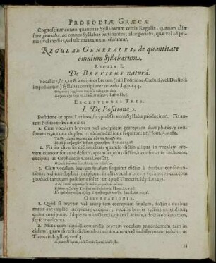 Regulae Generales , de quantitate omnium Syllabarum