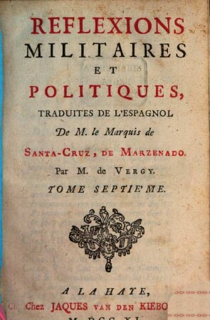 Reflexions Militaires Et Politiques, 7