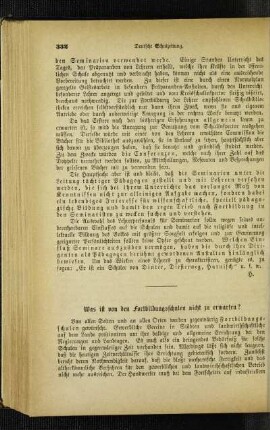 Was ist von den Fortbildungsschulen nicht zu erwarten?