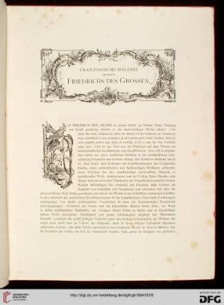 Französische Malerei am Hofe Friedrichs des Grossen