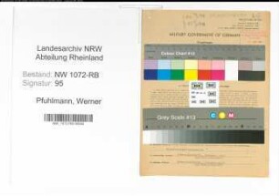 Entnazifizierung Werner Pfuhlmann , geb. 15.08.1903 (Angestellter)