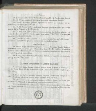 Lectores Linguarum Et Artium Magistri.
