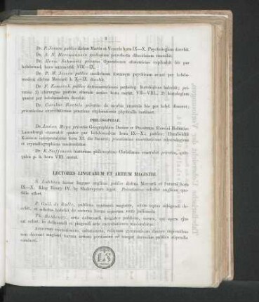 Lectores Linguarum Et Artium Magistri.