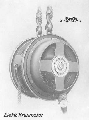 Lagerung für elektrischen Kranmotor (Kugellagerwerk, Wittenau) : Technikgeschichte | Maschinenbau | Maschinenelemente | Das Kugellager und seine Anwendung