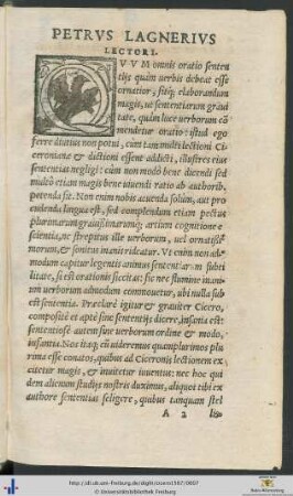 Petrus Lagnerius Lectori