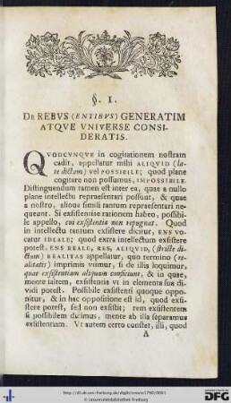 Considerationes Metaphysicae.