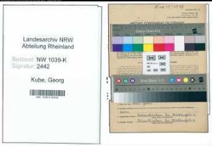 Entnazifizierung Georg Kube , geb. 17.07.1905 (Angestellter)