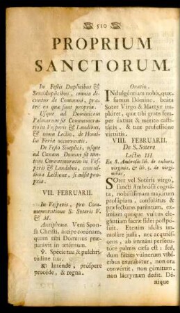 Proprium Sanctorum
