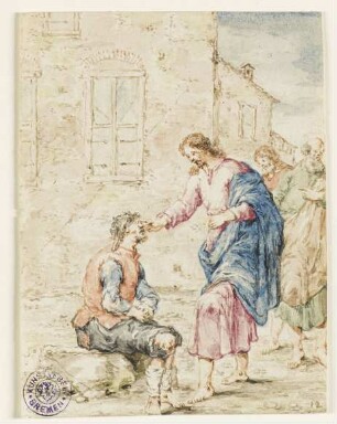 Heilung des Blinden, Blatt 12 der Folge: "Leben Christi"