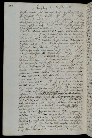 Freytag den 28 febr. 1727