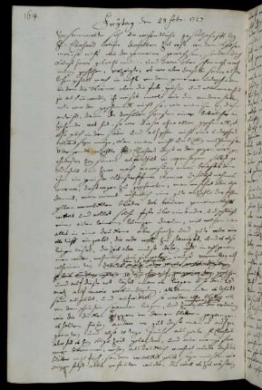 Freytag den 28 febr. 1727