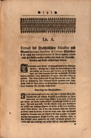 Species Facti Den Gegenwärtigen Zustand Der Vestung Rheinfels, Nach denen Zwischen dem Regierenden Hauß Hessen-Cassel, Und der Abgetheilten Fürstl. Rotenburgischen Linie Errichteten Verträgen, insbesondere den Haupt-Abschied de Anno 1654. betreffend : Hat Anlagen sub lit. A. B. C. D. E. F. G. H. I. K. L. M. N. O. P. Q. R. S. & T.