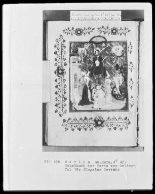 Gebetbuch der Maria von Geldern — Kalendar für Köln und Totengebete, Folio 3recto-18verso — ---, Folio 3recto-18versoJüngstes Gericht, Folio 18verso