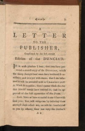 A Letter To The Publisher