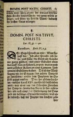 8. Domin. Post Nativit. Christi.