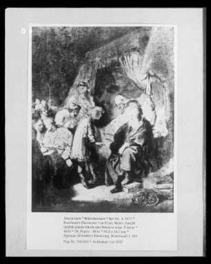 Joseph erzählt seinen Eltern und Brüdern seine Träume