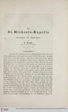 14: Die St. Michaels-Kapelle zu Kiedrich im Rheingau