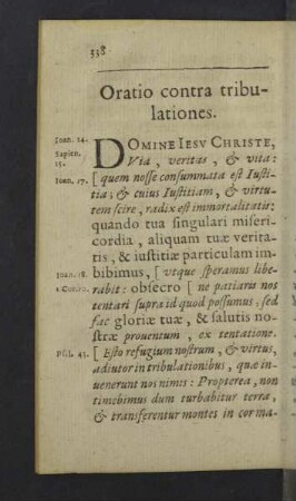 Oratio contra tribulationes.