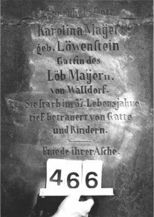 Grabstein 466 (Detailaufnahme)