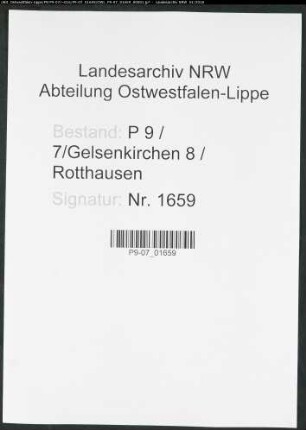 Sterberegister Standesamt Gelsenkirchen 8 Rotthausen