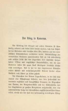 Der Krieg in Kamerun