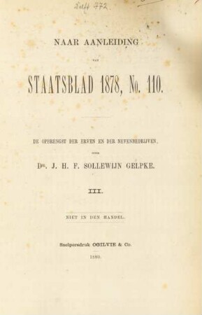 3: Naar aanleiding van staatsblad 1878, No. 110