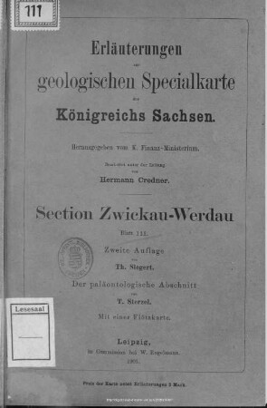111: Section Zwickau-Werdau : Blatt 111