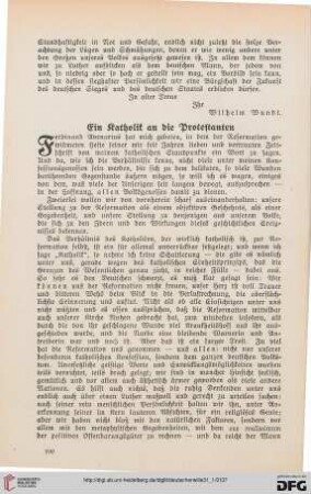 31: Ein Katholik an die Protestanten