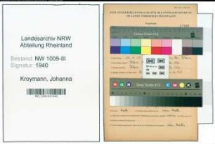 Entnazifizierung Johanna Kroymann , geb. 12.04.1915 ()