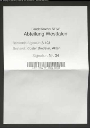 Verzeichnis der Bredelarer Güter zu Giershagen.