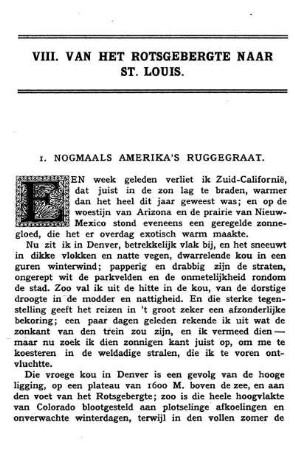 Van het Rotsgebergte naar St. Louis :