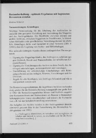 Bestandserhaltung - optimale Ergebnisse mit begrenzten Ressourcen erzielen
