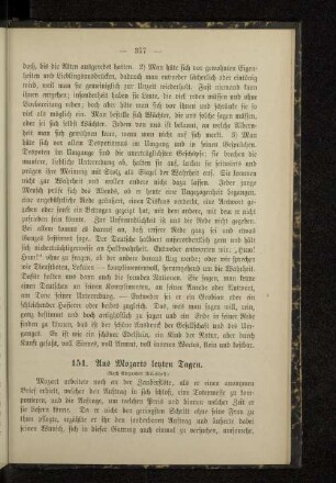151. Aus Mozarts letzten Tagen.