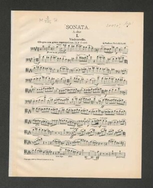 Sonata. A-dur. Violoncello. [I.-III.]