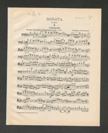 Sonata. A-dur. Violoncello. [I.-III.]