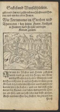 Wie Fortunatus in Stechen und Thurniern ... beyde Kleinod gewann.